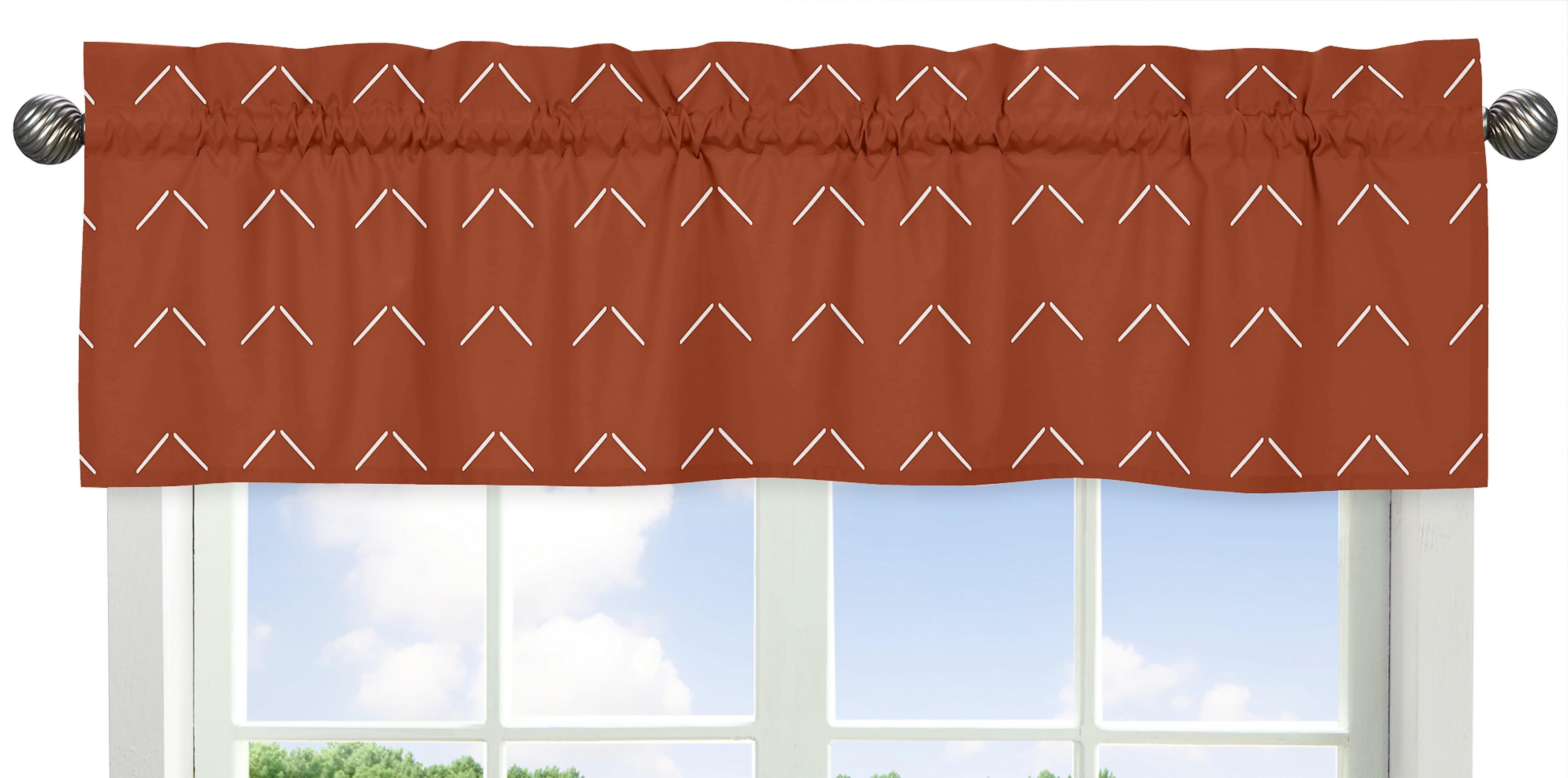 Diamond Tuft Geometric Tailored 54" Window Valance