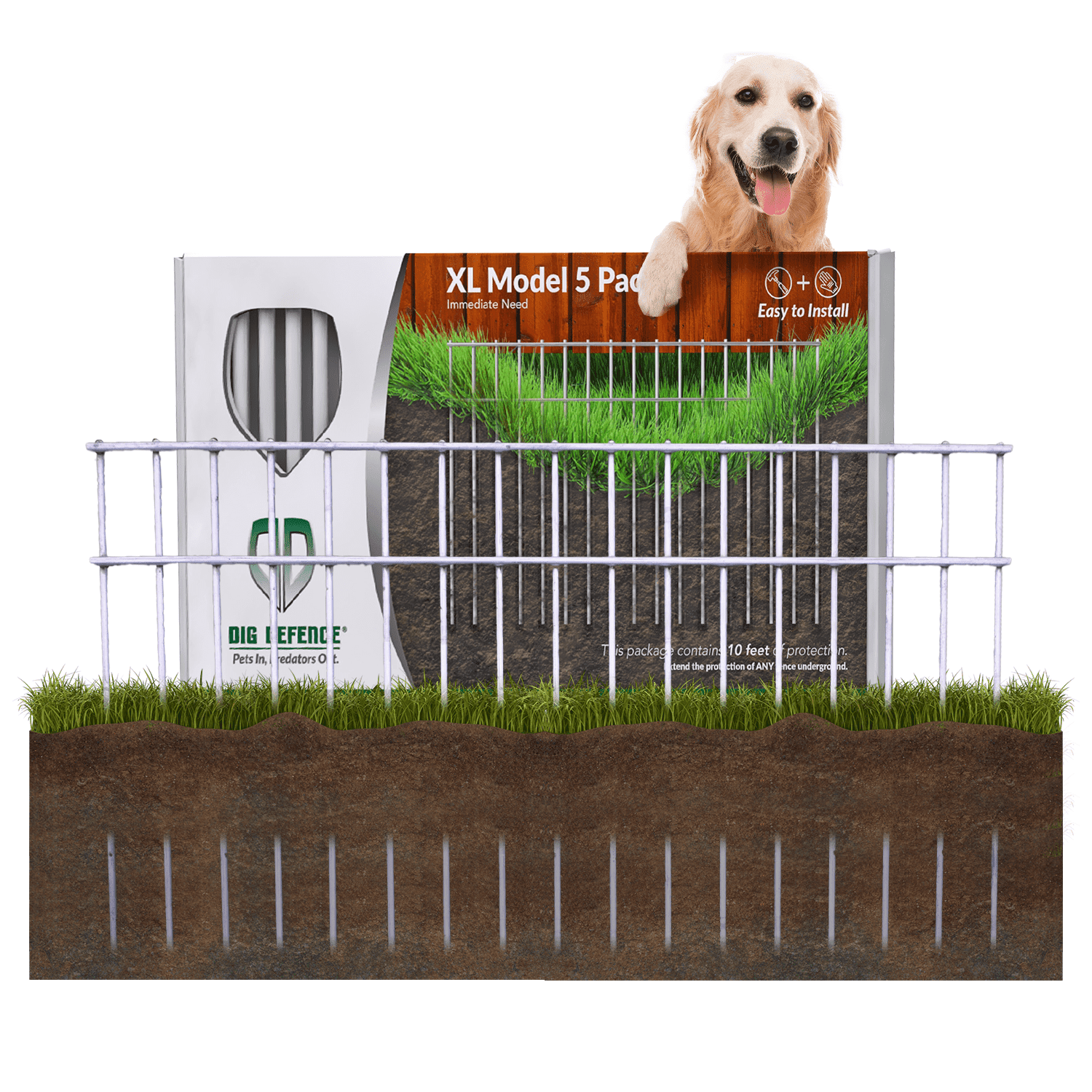 Dig Defence XL Animal Barrier (Set of 5)