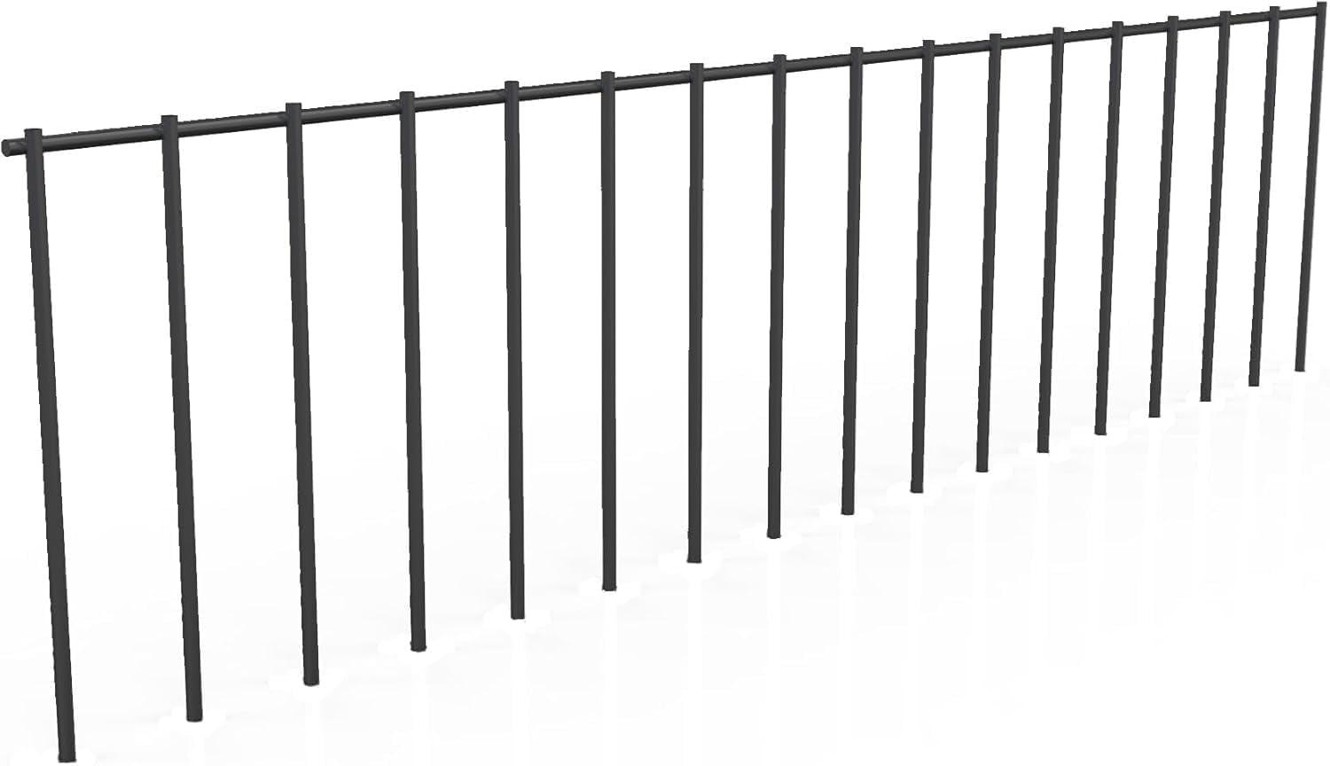 Black Metal No-Dig Fence Panels for Medium Pets