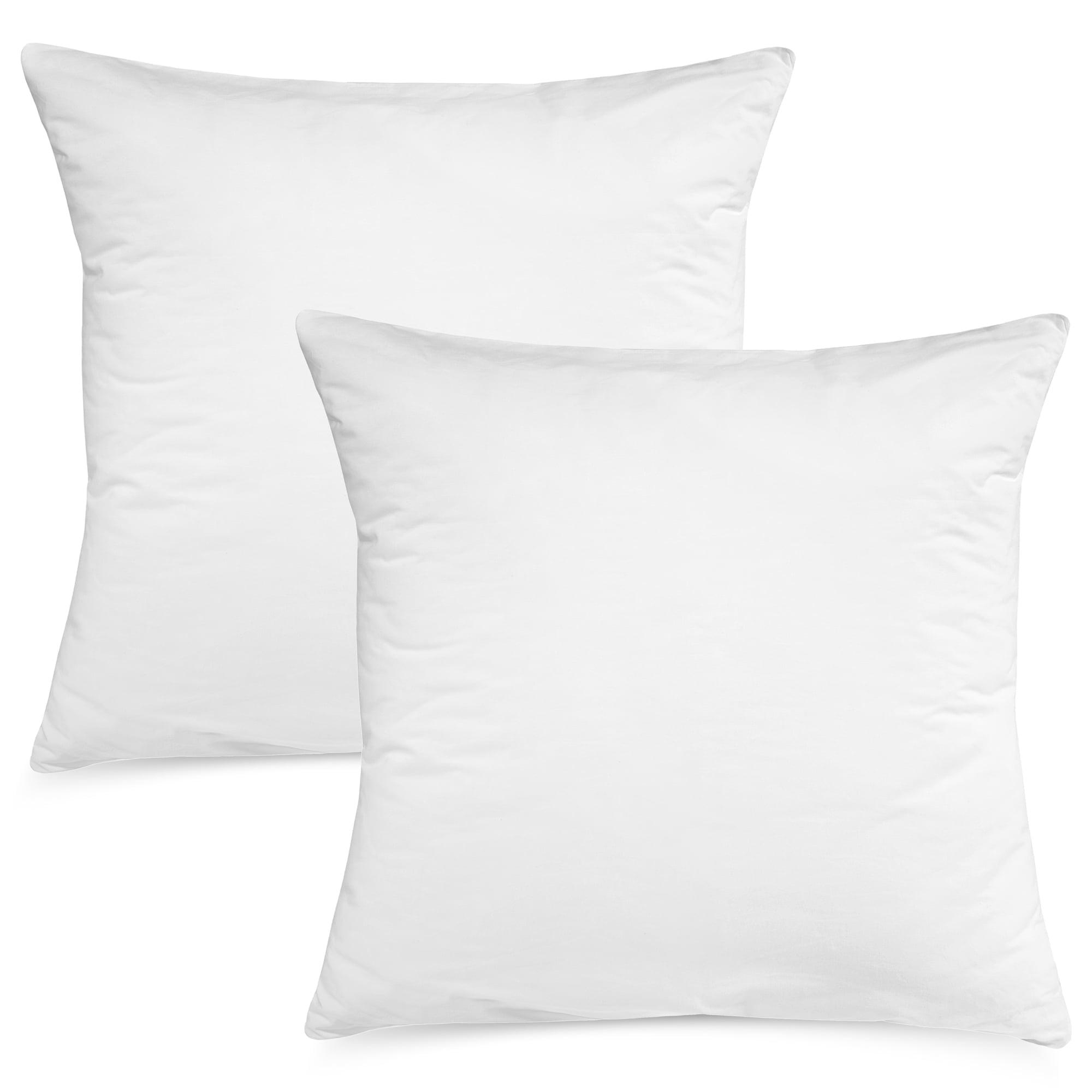 Bedding Throw Pillows Insert Set of 2 - 20 x 20 Inches Bed and Couch Pillows - Indoor Decorative Pillows