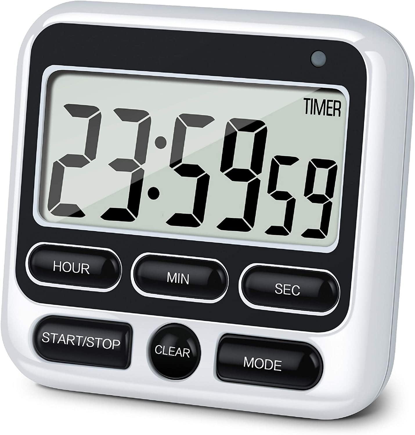 Digital Kitchen Timer, Magnetic Cooking Countdown Clock with Large LCD Display, Loud Alarm and Strong Magnetic Timer