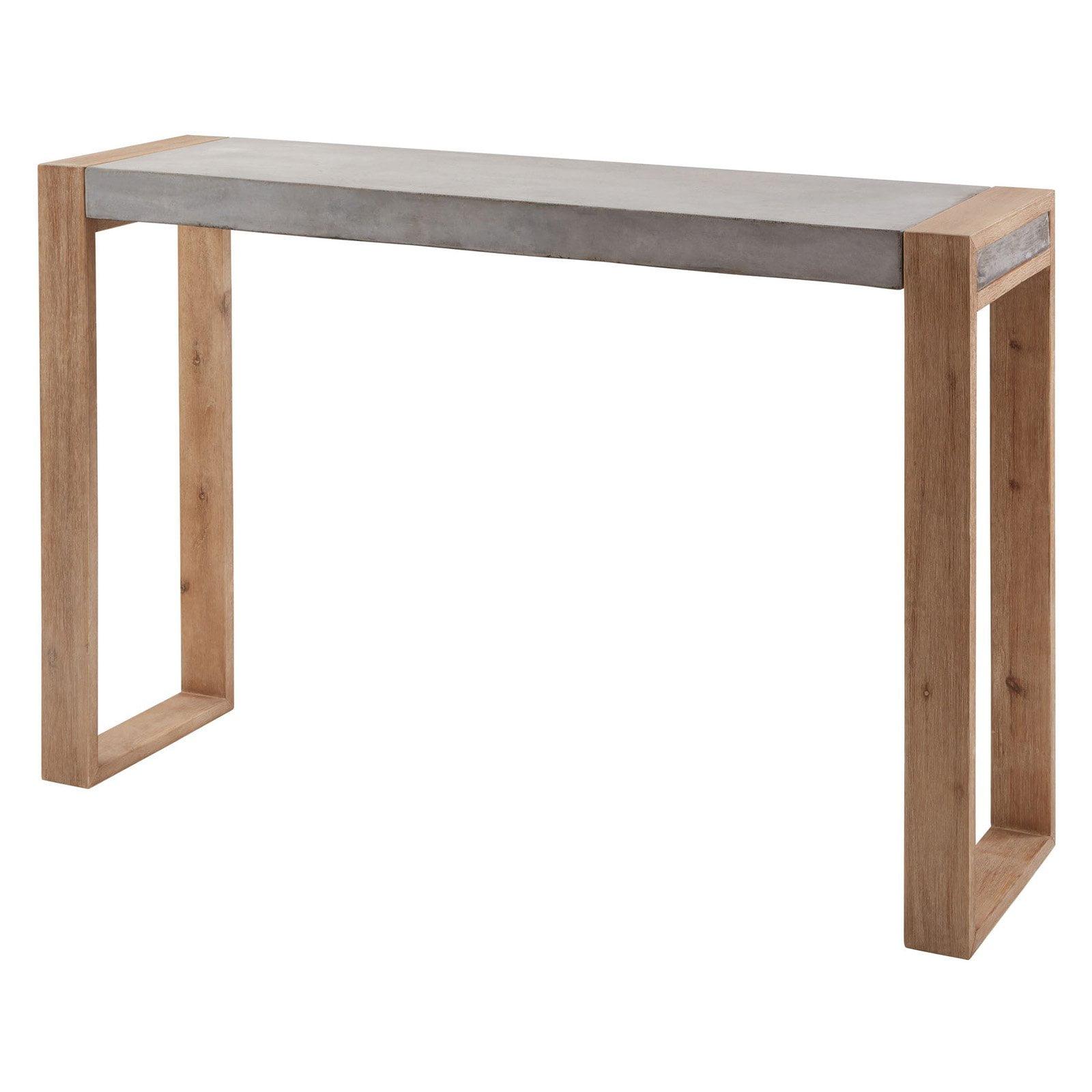Dimond Home Paloma Console Table in Concrete and Atlantic Brushed