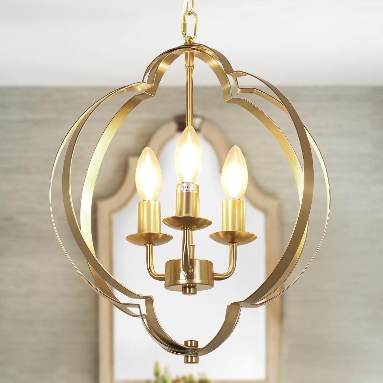 Kichler Lighting Voleta 3 - Light Pendant in  Natural Brass