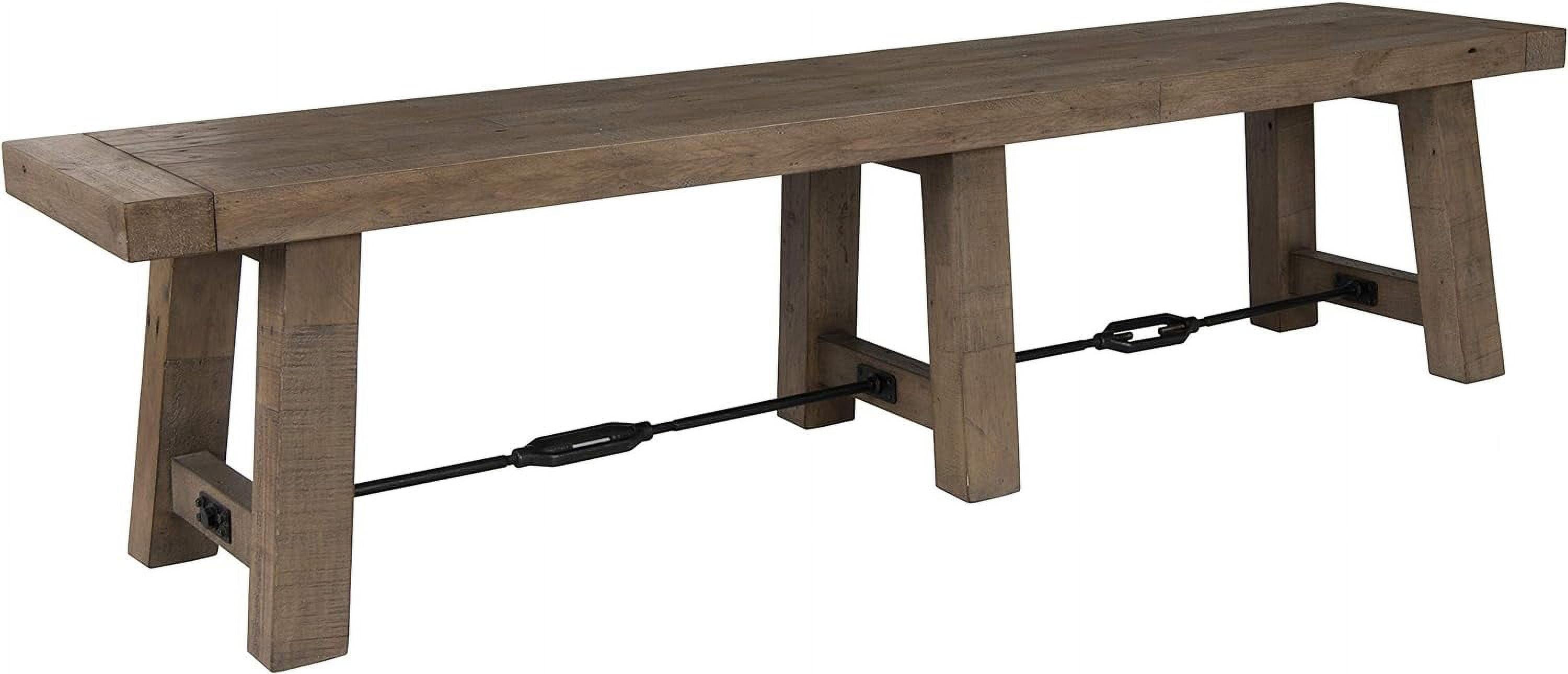 Tuscany Reclaimed Pine 74" Dining Bench in Distressed Gray