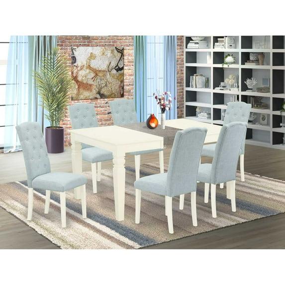 Dining Room Set Linen White, WECE7-WHI-15