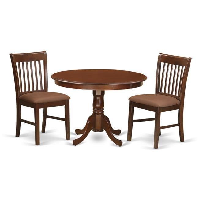 3 Piece Round Kitchen Table & 2 Small Dining Chairs Set