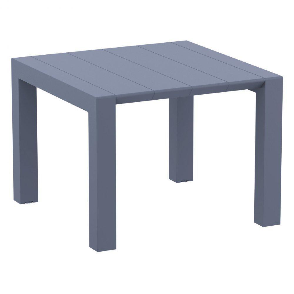 Vegas Dark Gray 55" Extendable Polypropylene Patio Dining Table