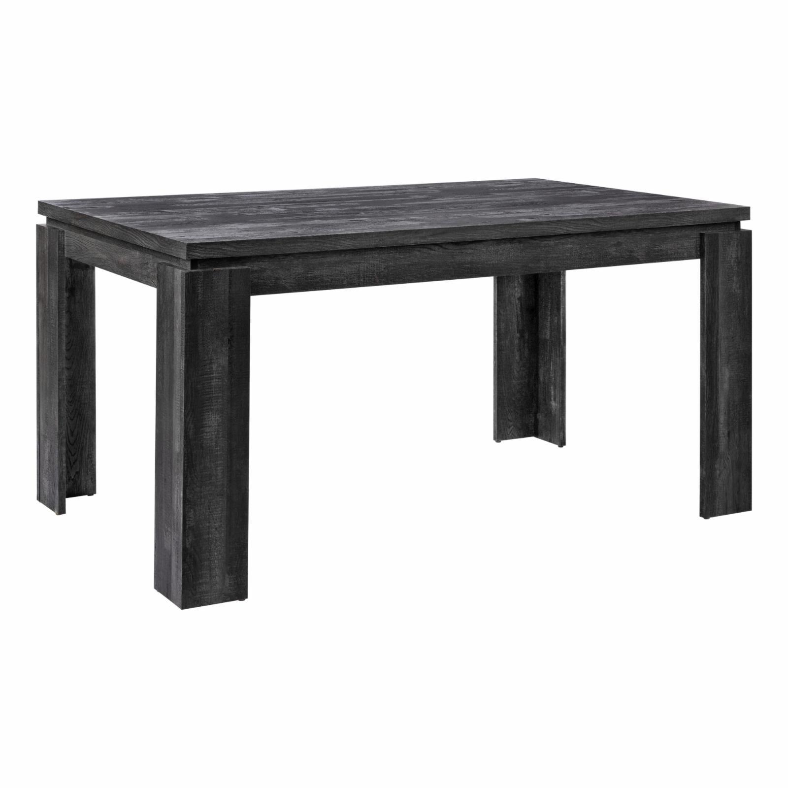 Black Rectangular Reclaimed Wood Dining Table