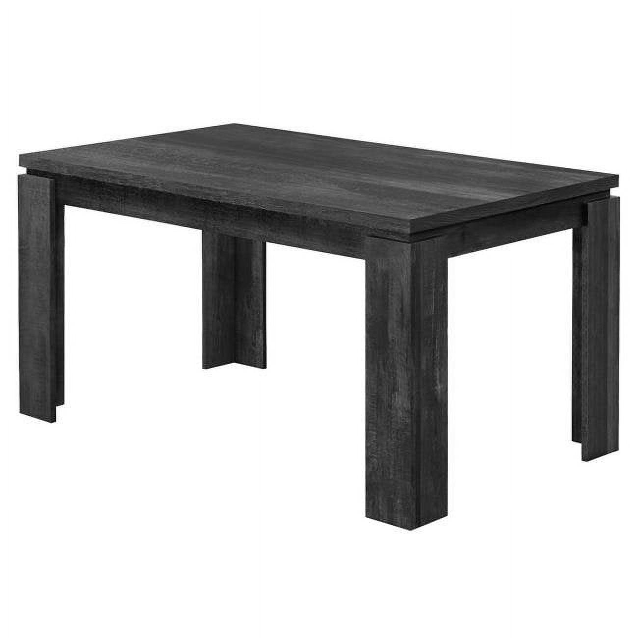 Dining Table 60" Rectangular Kitchen Dining Room Laminate Black