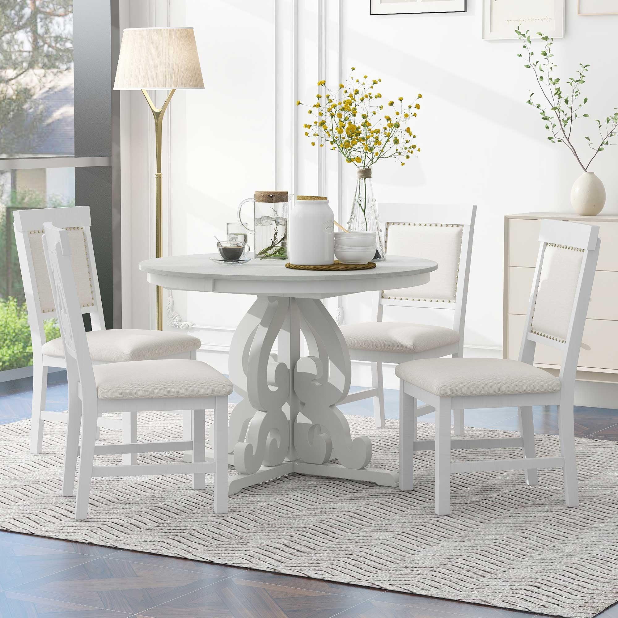 Ceno 5 - Piece Extendable Pedestal Dining Set