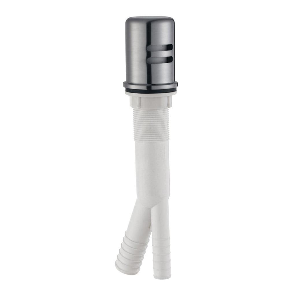 Dishwasher Air Gap Kit with Solid Brass Skirted Cover, Satin Nickel – Design House, 522953