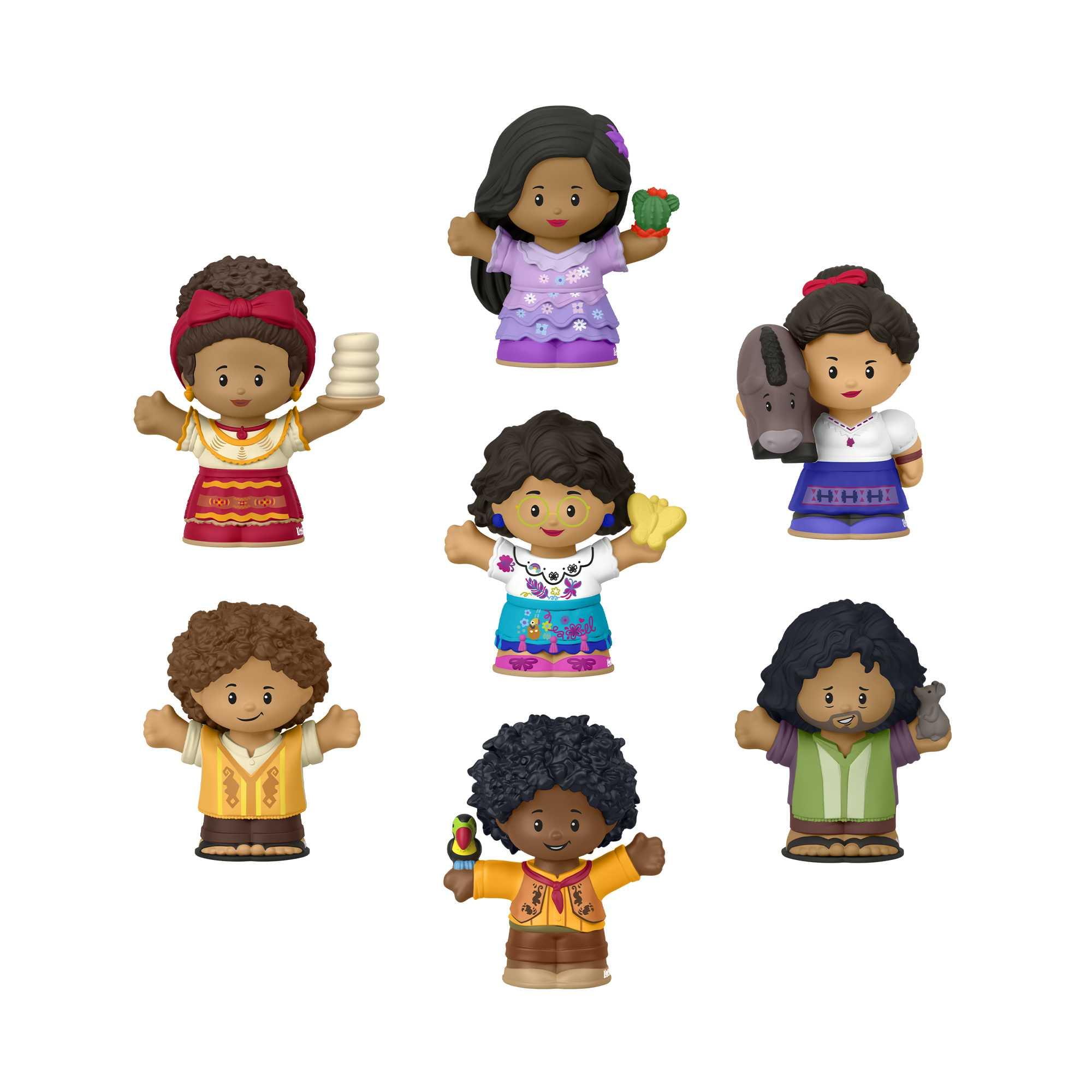 Fisher-Price Little People Toddler Toys Disney Encanto Figure Pack with 7 Characters for Pretend Play Ages 18+ Months