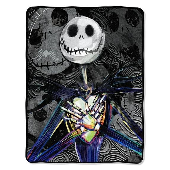 Disney's The Nightmare Before Christmas, "Dark Creep" Micro Raschel Throw Blanket, 46" x 60", Multi Color