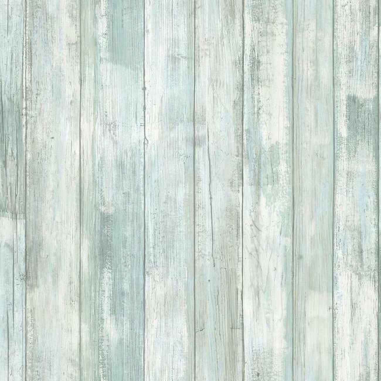 Denim Blue Distressed Wood Peel and Stick Wallpaper Roll