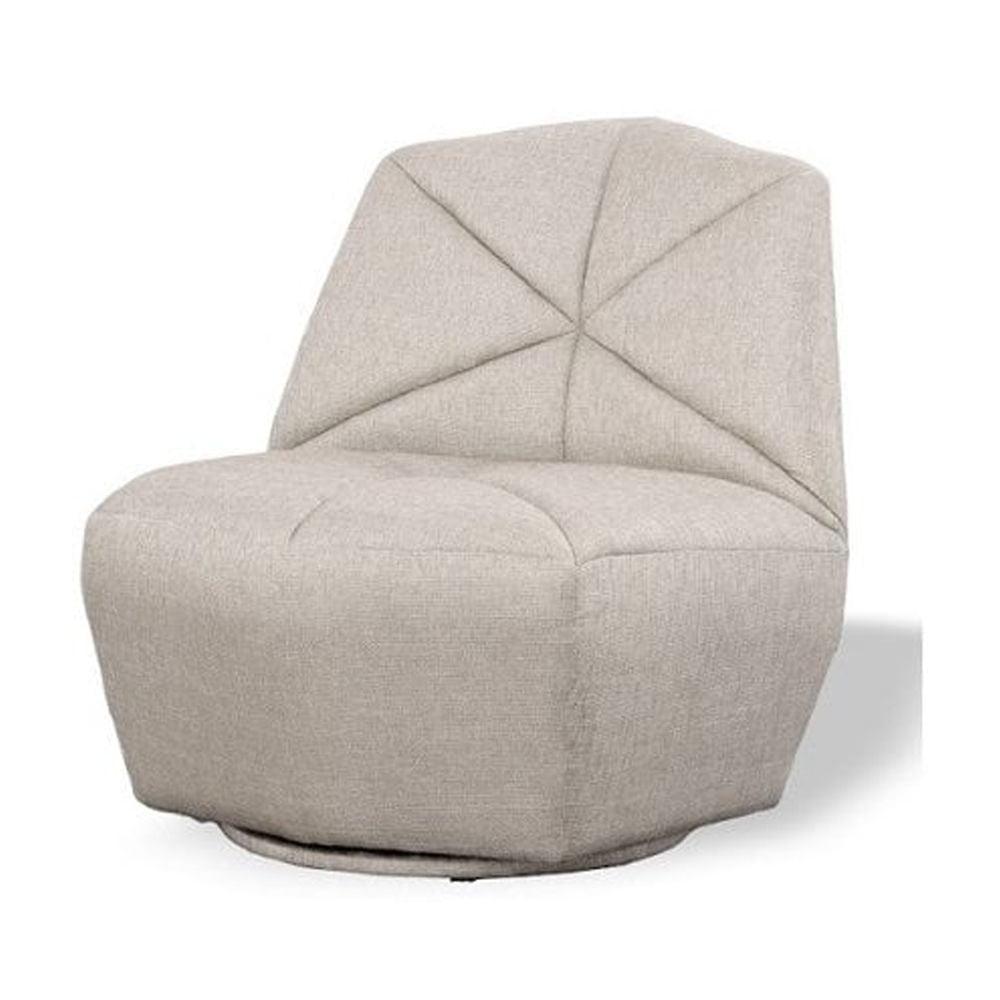 Divani Casa Tomlin Contemporary Fabric Upholstered Accent Chair in Gray