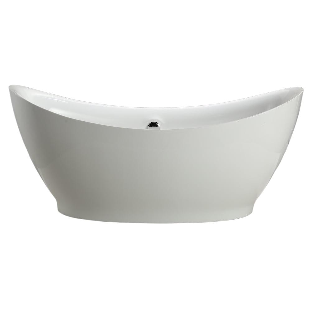 Divinity 68'' White Freestanding Acrylic Soaking Bathtub