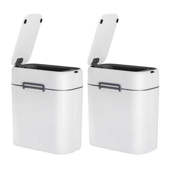 FDW Bathroom Trash Can With Lid 2.2 Gallon Touchless Motion Sensor Small Slim Garbage Can For Bathroom, Bedroom, Office, Living Room (2)