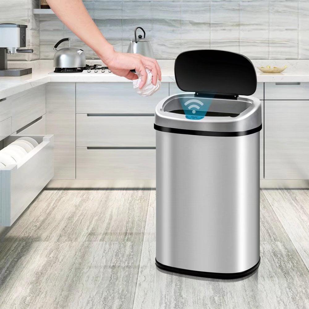 13 Gallons Steel Touch Top Automatic Senson Trash Can