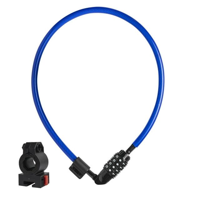 DocksLocks 2ft Bike and Scooter Straight Security Cable Combination Lock - Lightweight, Anti-Theft, Weatherproof - 0.6 lb