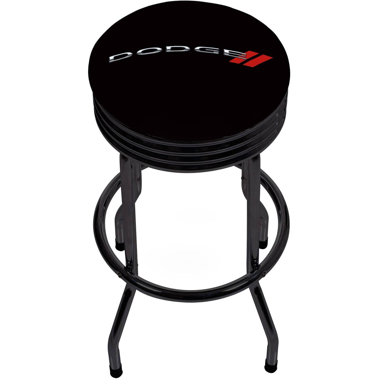 Trademark Global Swivel Upholstered Counter Stool with Metal Frame