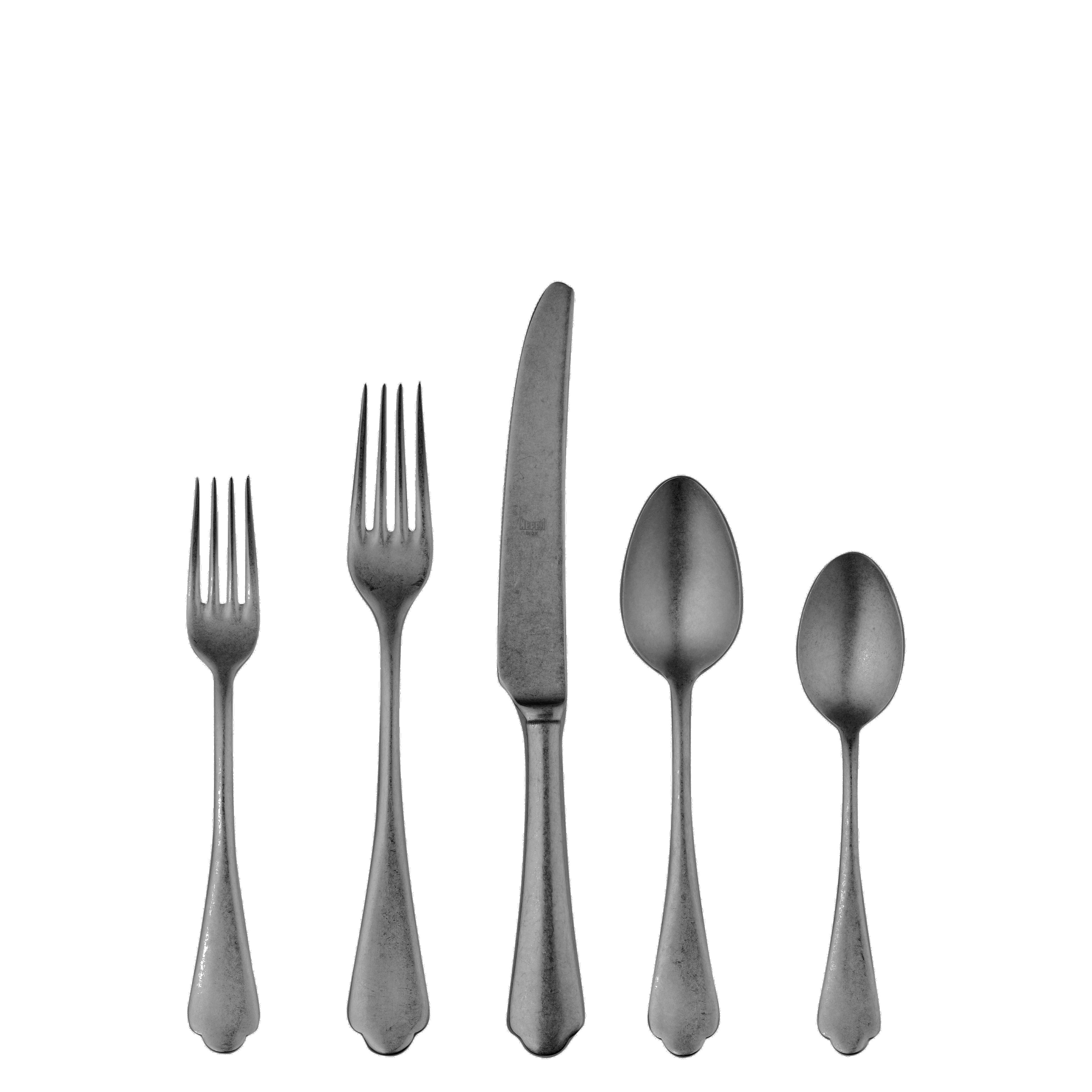 Dolce Vita Vintage Oro Nero 20-Piece Stainless Steel Flatware Set