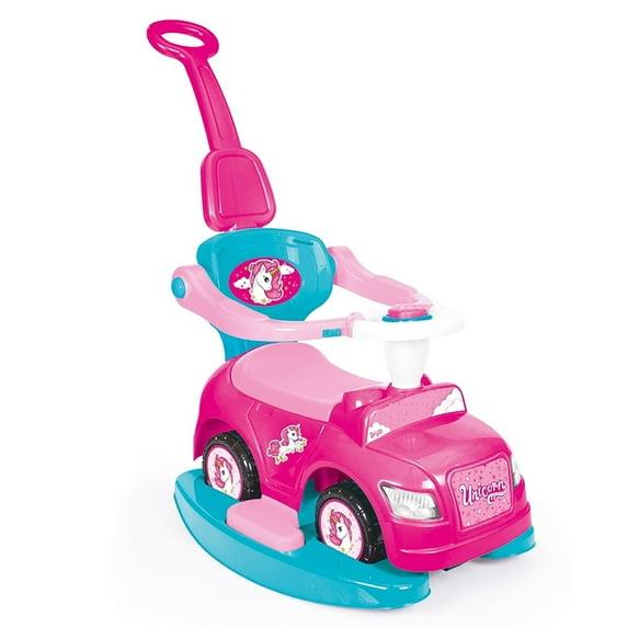 Dolu: Ride On Car: 4-In-1 Walk & Drive - Unicorn & Pink - Ages 12mo+