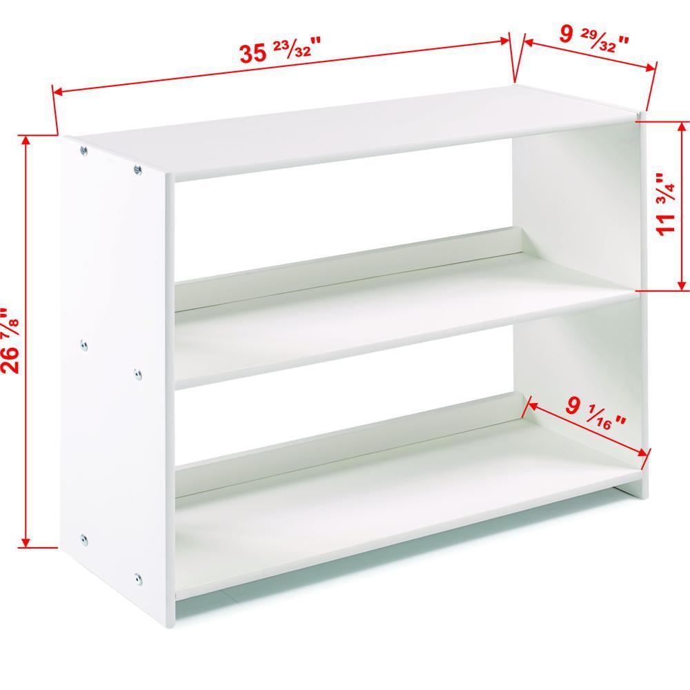Donco Kids Low Loft Bookcase Shelf White