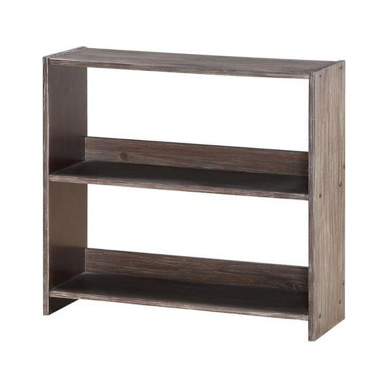 Brown Pine Wood Kids Bookcase with Doors