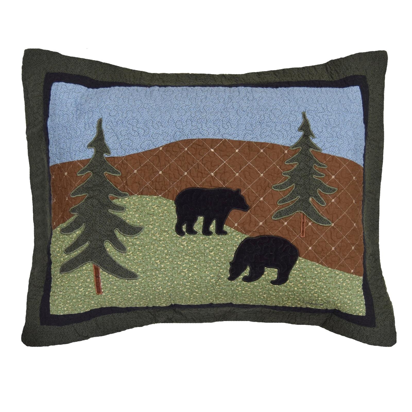 Bear Lake Cotton Standard Sham with Mountain Scene