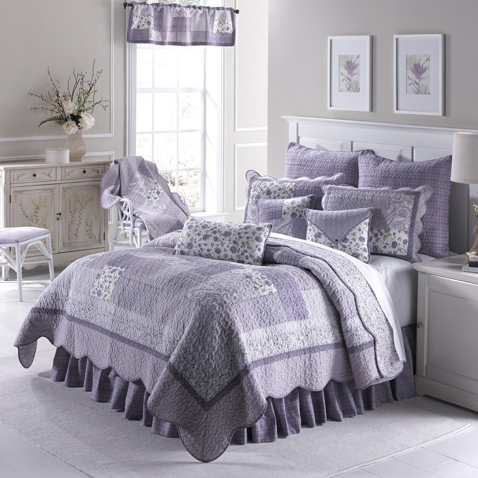 Lavender Rose King Cotton Reversible Quilt