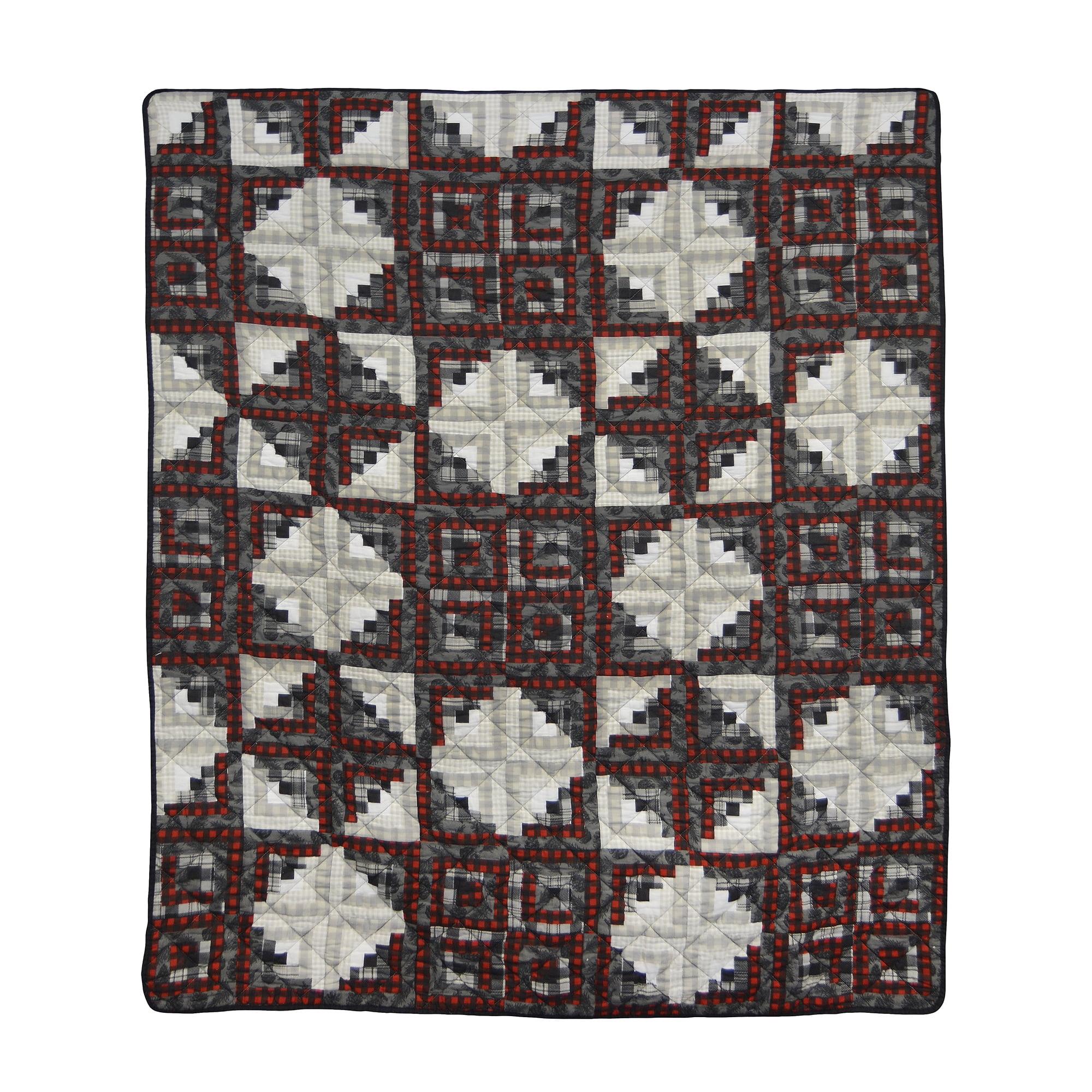 Donna Sharp Log Cabin Star Cotton Decorative Throw