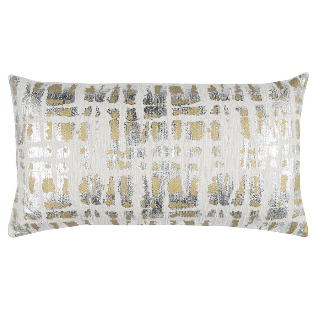 Donny Osmond 14" x 26" Cotton Pillow Cover in Ivory/Gold/Metallic