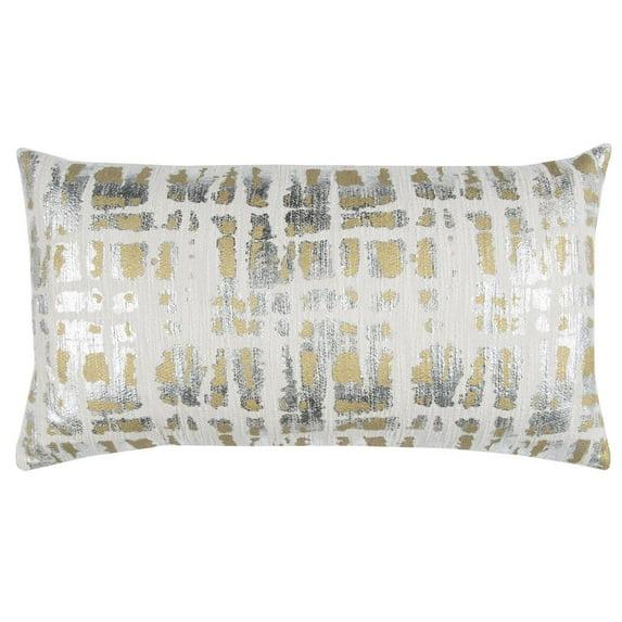 Donny Osmond 14" x 26" Cotton Pillow Cover in Ivory/Gold/Metallic