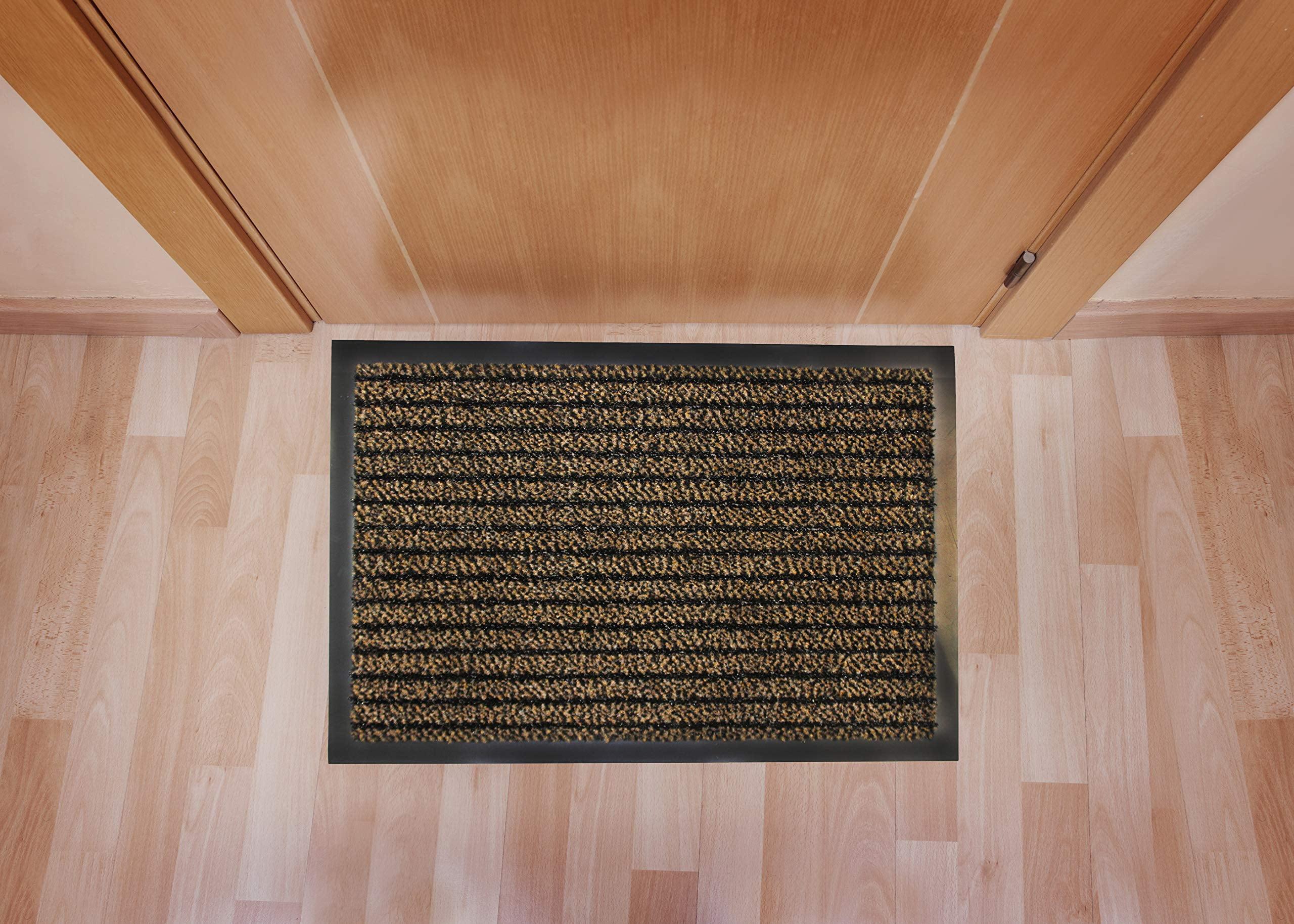 Sleek Brown Polypropylene 24" x 32" Outdoor Entrance Mat