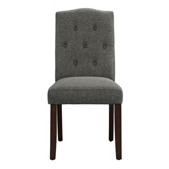 Dorel Living Claudio Tufted Dining or Living Room Accent Chair in Gray