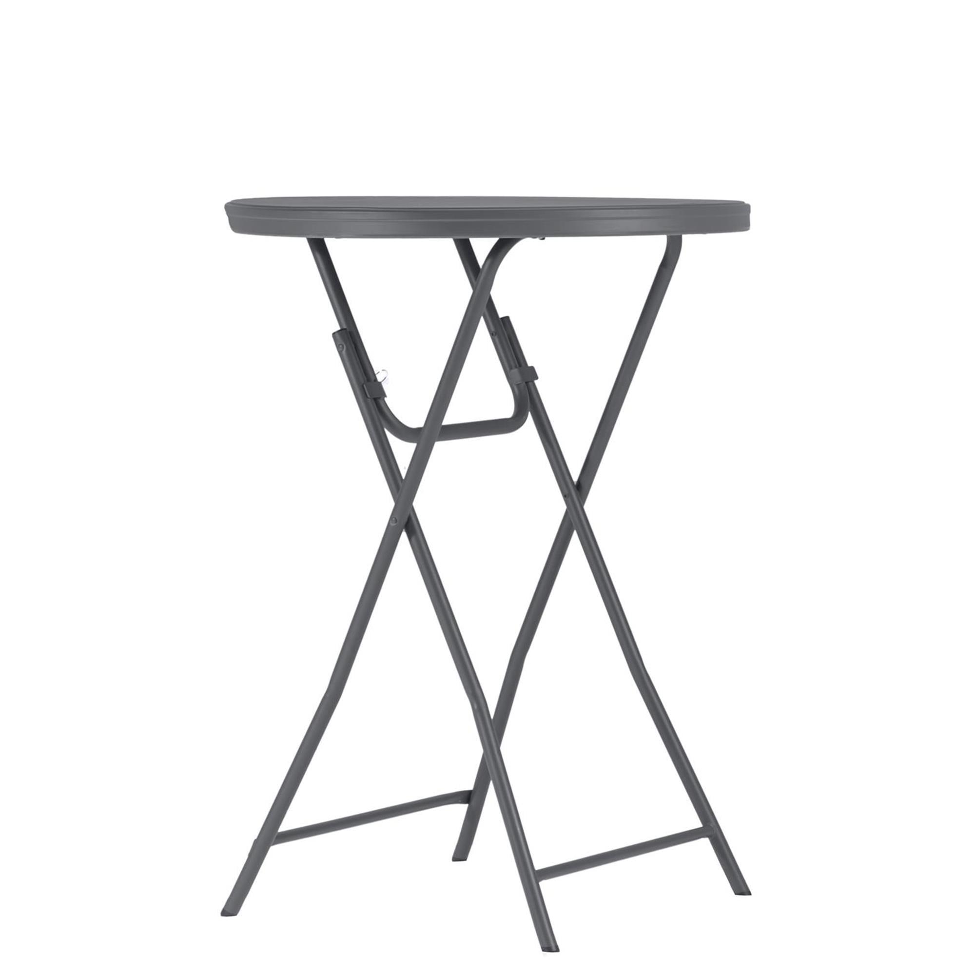 Classic Weather-Resistant HDPE White Cocktail Folding Table