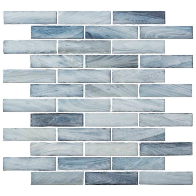 Dorian 1-in. x 4-in. Beveled Brick Joint Satin Glass Wall & Floor Mosaic Tile