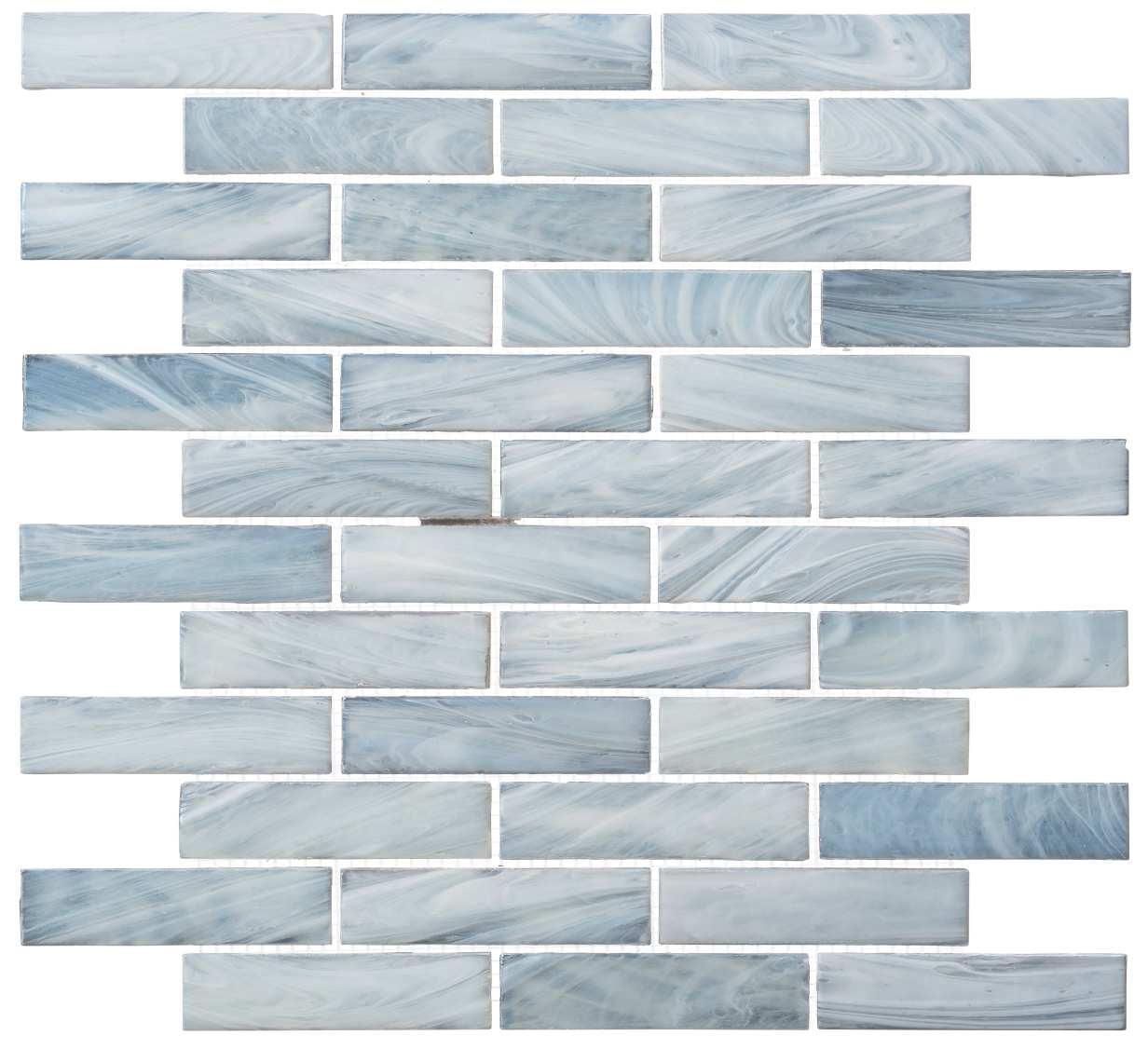 Dorian 1-in. x 4-in. Beveled Brick Joint Satin Glass Wall & Floor Mosaic Tile