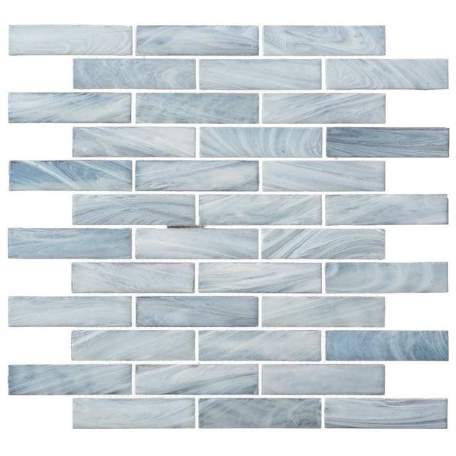 Dorian 1-in. x 4-in. Beveled Brick Joint Satin Glass Wall & Floor Mosaic Tile