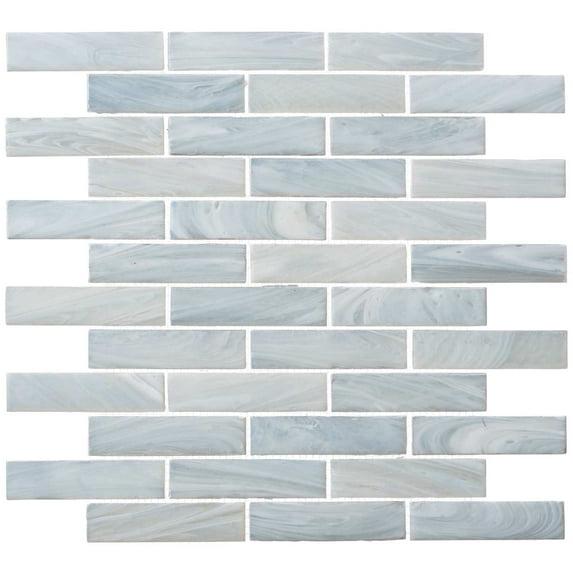 Dorian 1-in. x 4-in. Beveled Brick Joint Satin Glass Wall & Floor Mosaic Tile
