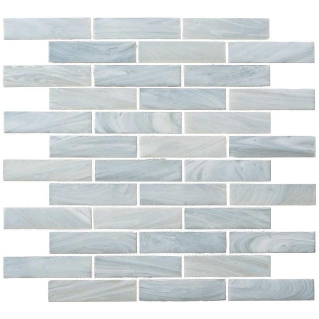 Dorian 1-in. x 4-in. Beveled Brick Joint Satin Glass Wall & Floor Mosaic Tile
