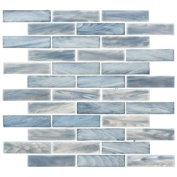 Dorian 1-in. x 4-in. Beveled Brick Joint Satin Glass Wall & Floor Mosaic Tile