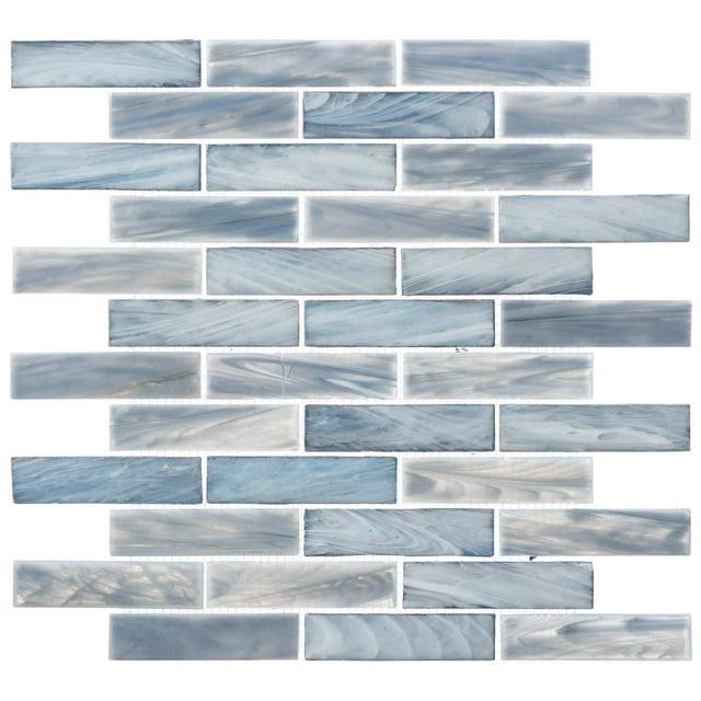 Dorian 1-in. x 4-in. Beveled Brick Joint Satin Glass Wall & Floor Mosaic Tile