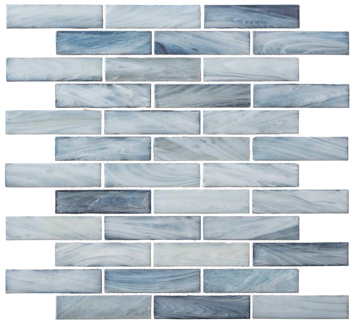 Dorian 1-in. x 4-in. Beveled Brick Joint Satin Glass Wall & Floor Mosaic Tile