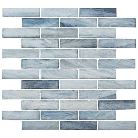 Dorian 1-in. x 4-in. Beveled Brick Joint Satin Glass Wall & Floor Mosaic Tile