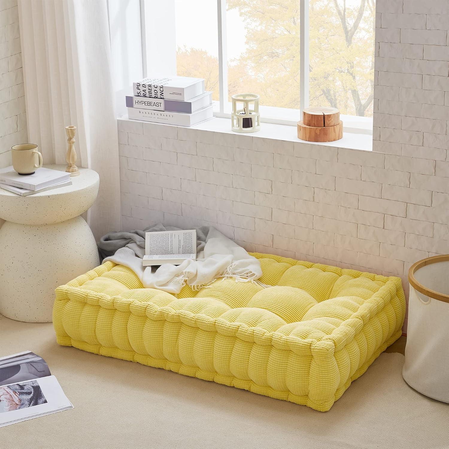 Rainha Ultra Thick Oversized Tufted Floor Pillow