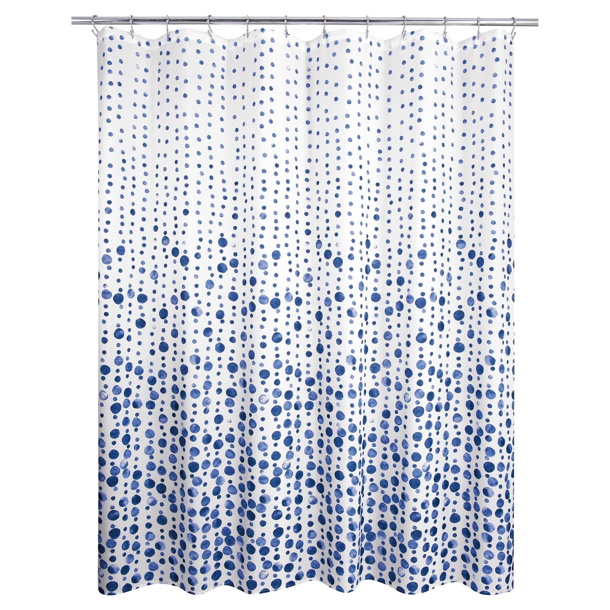 Dotty Shower Curtain - Allure Home Creations: Polyester Fabric, Buttonhole Top, Machine Washable