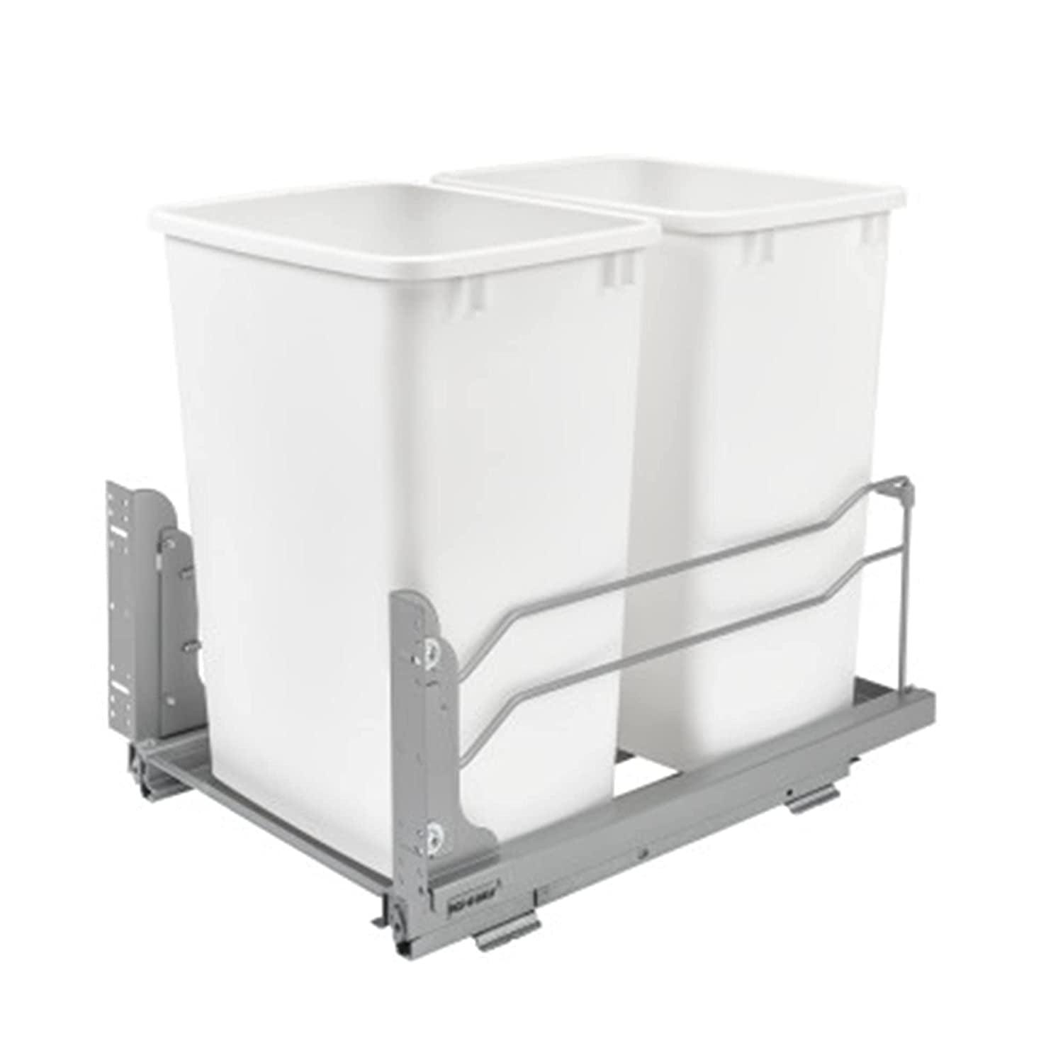 Rev-A-Shelf Double Pull Out Trash Can 35 Qt with Soft-Close