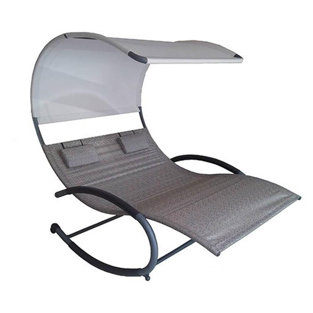 Outdoor Metal Chaise Lounge - Set of 2