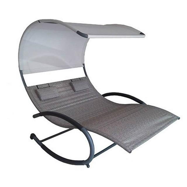 Outdoor Metal Chaise Lounge - Set of 2